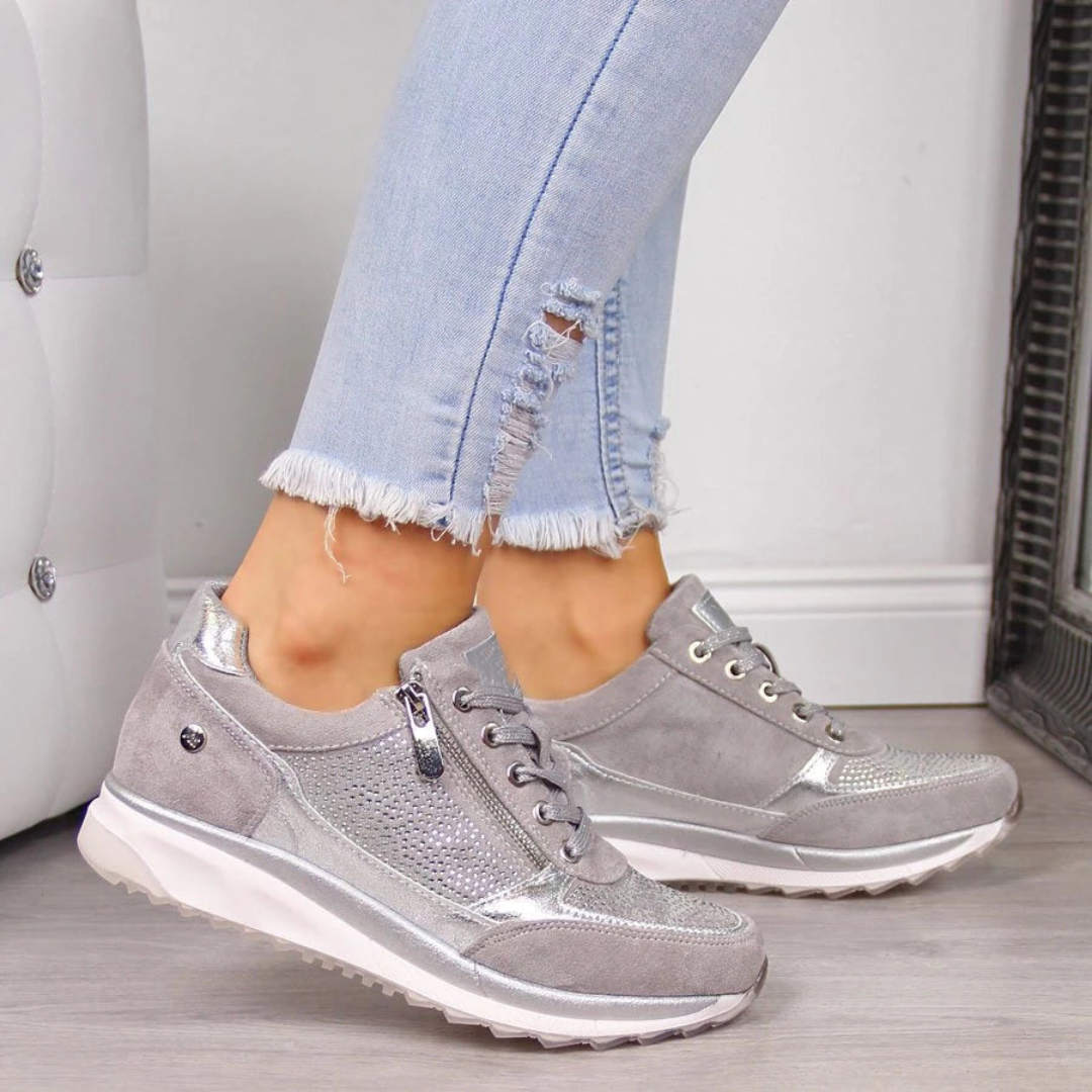 Mirella | Dames Orthopedische Sneakers | Schokabsorberend & Ritssluiting