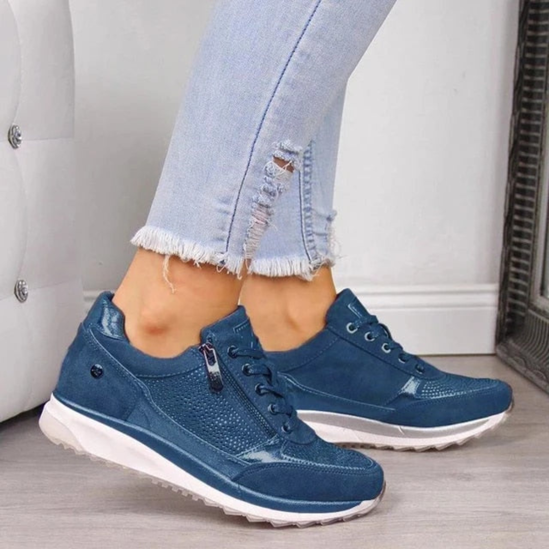 Mirella | Dames Orthopedische Sneakers | Schokabsorberend & Ritssluiting