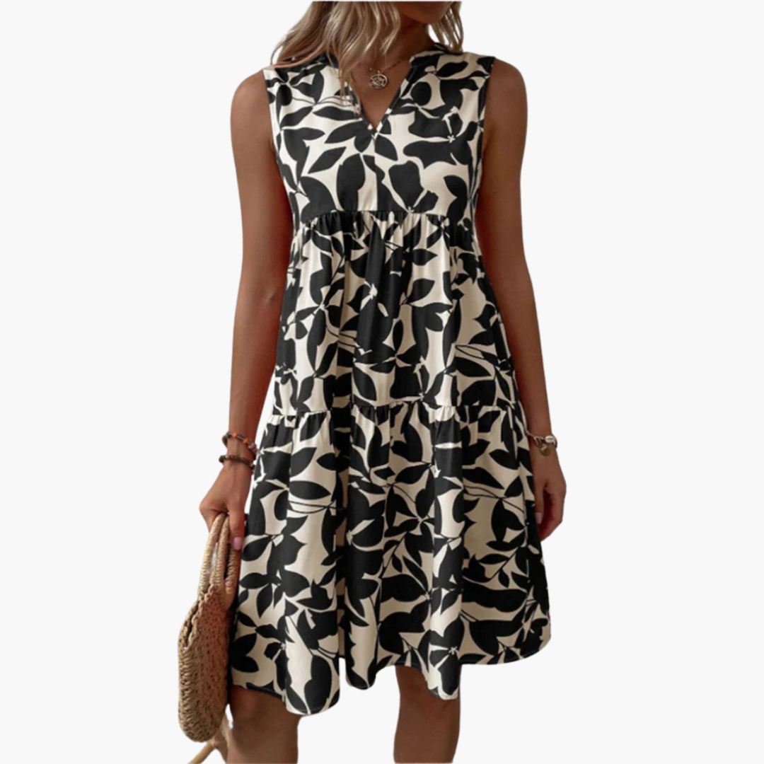 Charlotte | Dames Midi-jurk | Bloemenprint