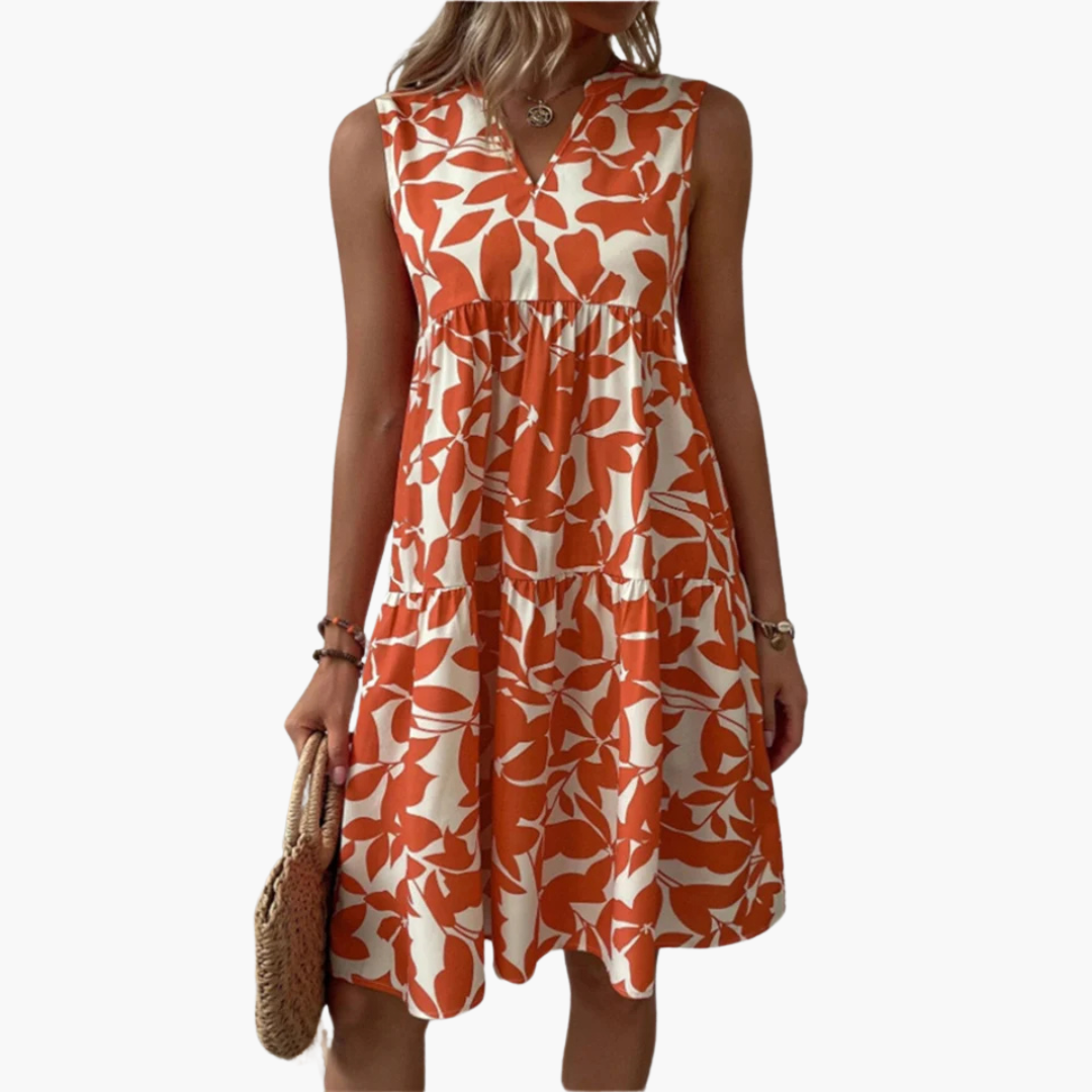 Charlotte | Dames Midi-jurk | Bloemenprint