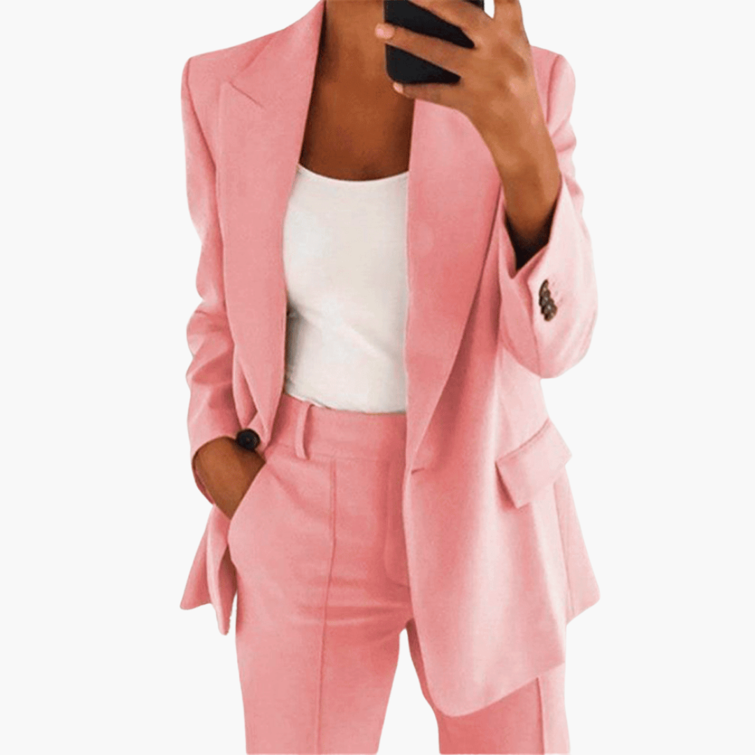 Emma | Dames Blazer & Broekset | Getailleerd met Stretch