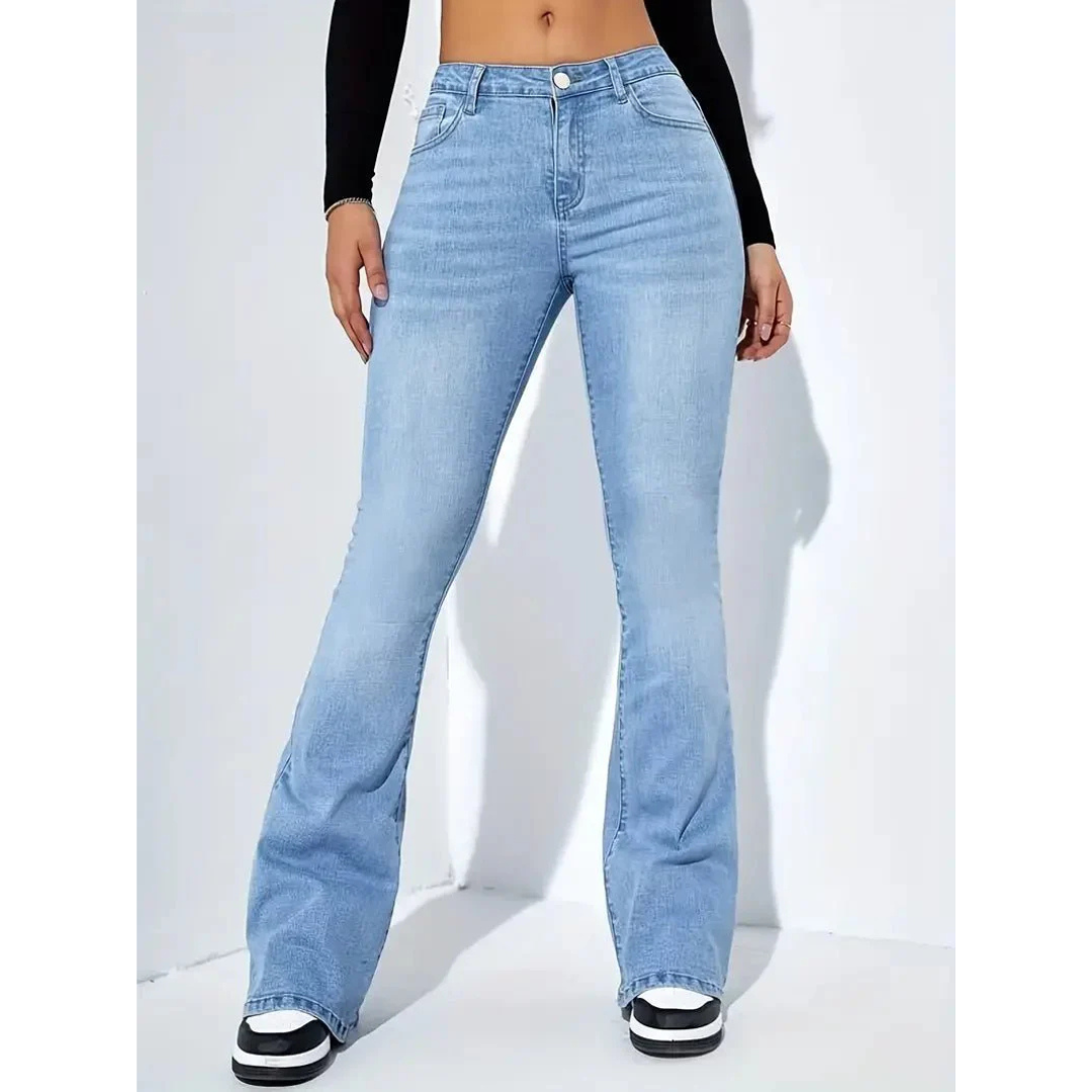 Melanie | Dames Jeans | Hoge Taille & Rechte Pasvorm