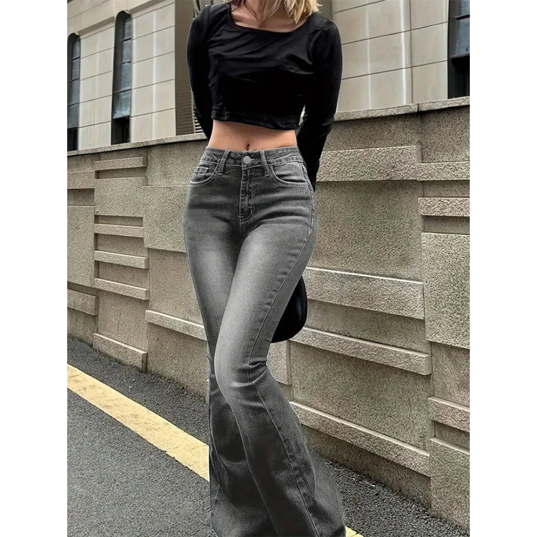 Melanie | Dames Jeans | Hoge Taille & Rechte Pasvorm