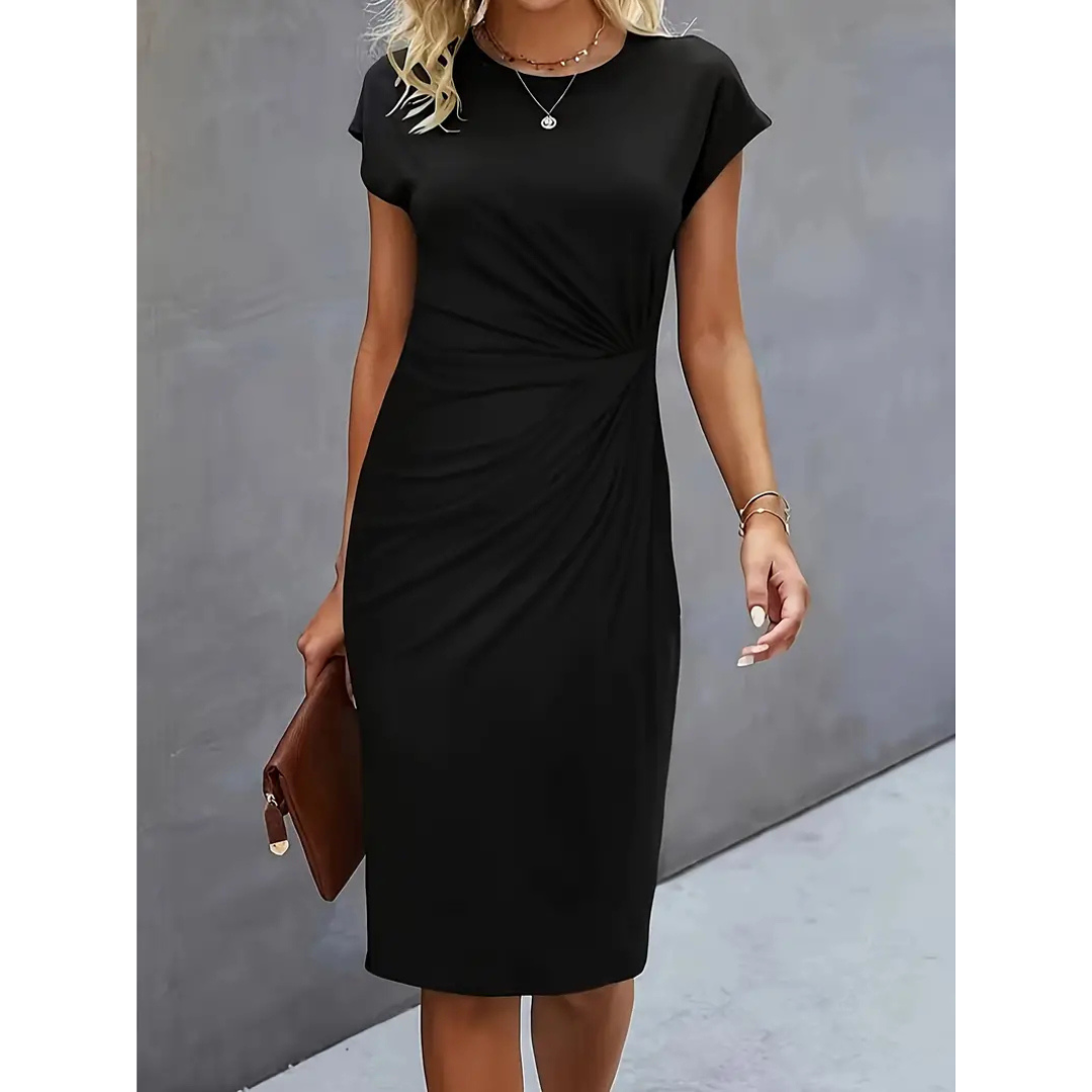 Lola | Dames Effen Jurk | Ronde Hals