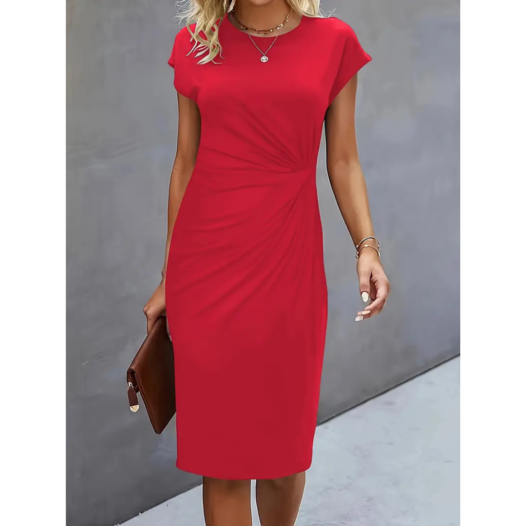 Lola | Dames Effen Jurk | Ronde Hals