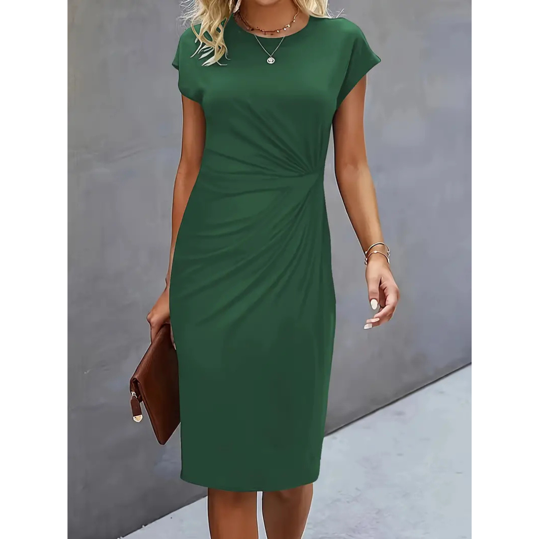 Lola | Dames Effen Jurk | Ronde Hals