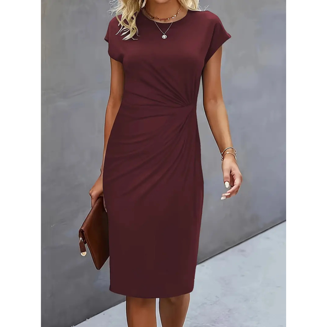 Lola | Dames Effen Jurk | Ronde Hals