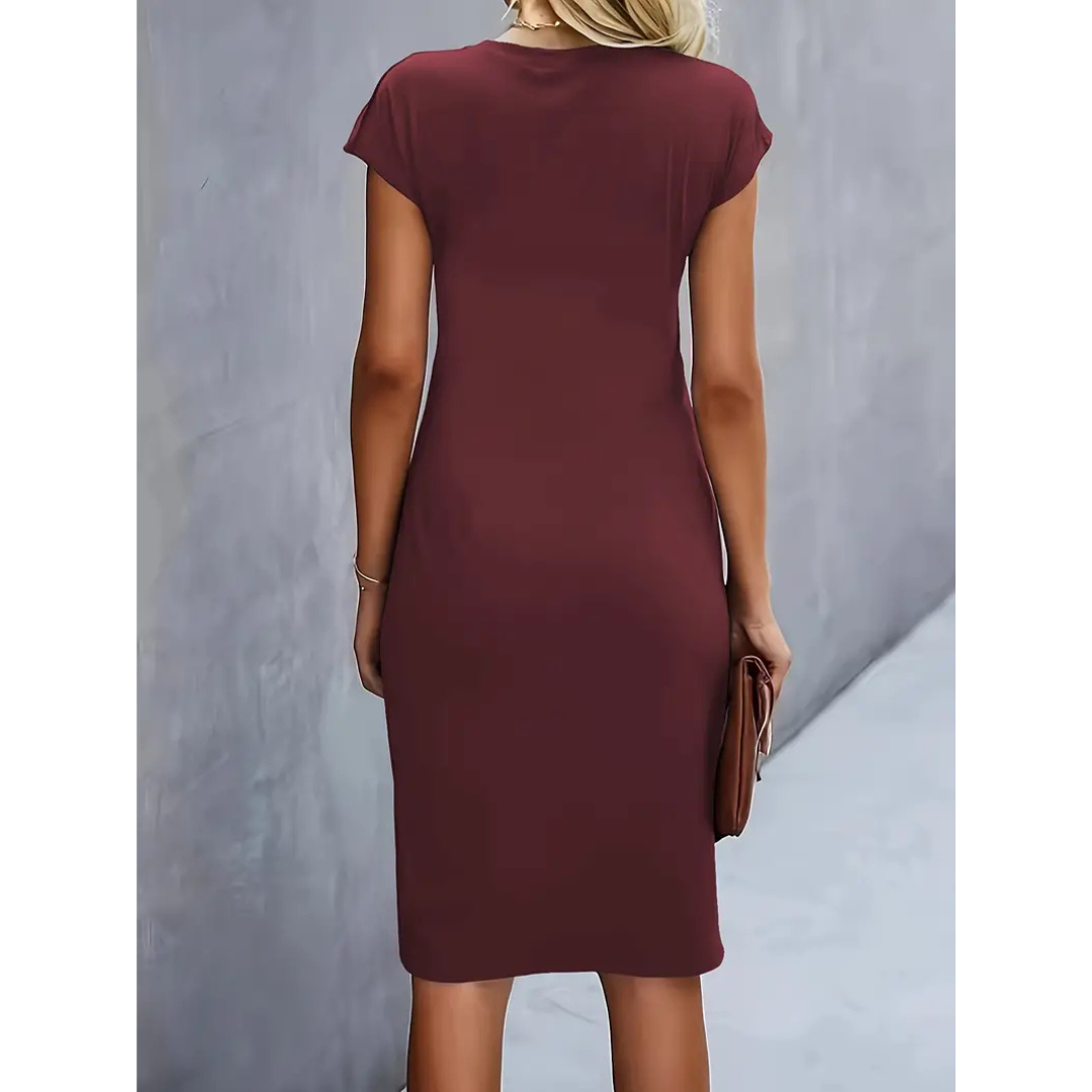 Lola | Dames Effen Jurk | Ronde Hals