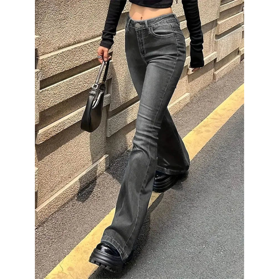 Melanie | Dames Jeans | Hoge Taille & Rechte Pasvorm