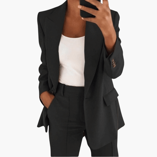 Emma | Dames Blazer & Broekset | Getailleerd met Stretch